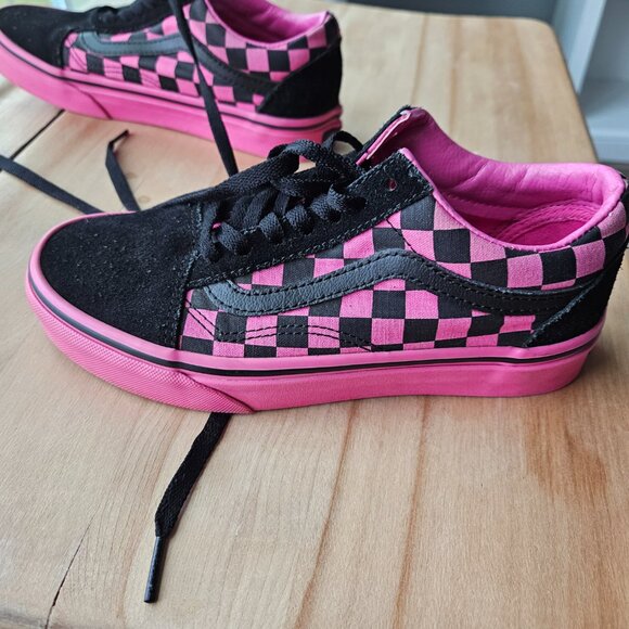 Hot Pink & Black Checkered Vans - Picture 3 of 8